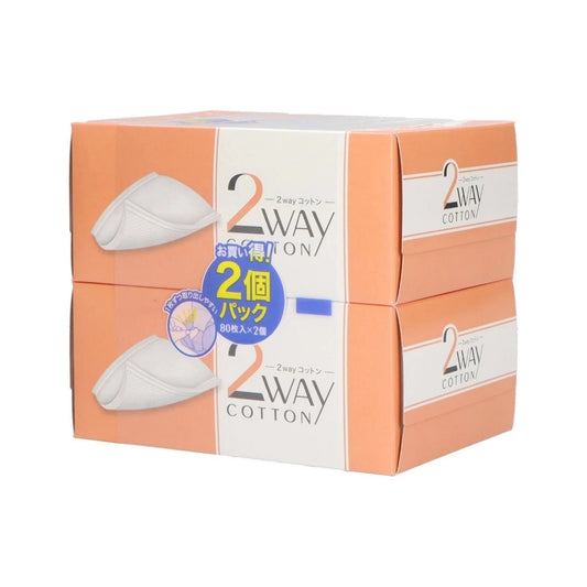 Bông Tẩy Trang 2Way Nhật Bản (80 miếng/hộp) - Hàng Nhật Nội Địa